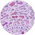 thumbnail image 1 of Ahgly Company Machine Washable Indoor Square Transitional Rich Lilac Purple Area Rugs, 3' Square, 1 of 7