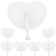 thumbnail image 1 of KAKOWELY 12 abanicos de papel con forma de corazón, abanicos plegables de mano, abanicos de papel blanco para bodas, 1 of 5