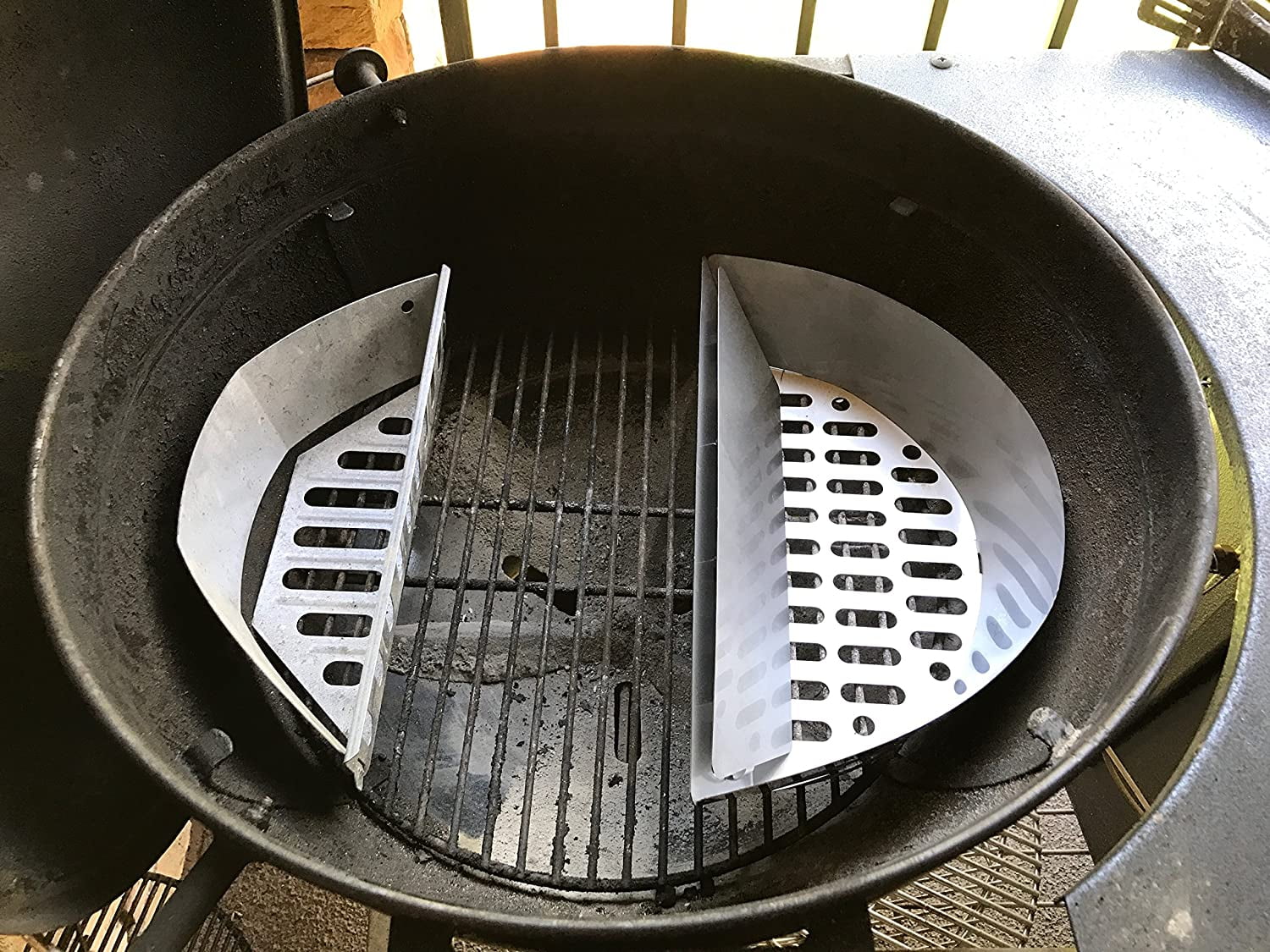SnS Grills Slow 'N Sear® 18" — Stainless Steel Charcoal Basket Insert for Weber 18-Inch Kettle Grill, Smokey Joe, Jumbo Joe & Weber Summit, Two-Zone Smoking