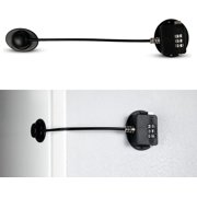 Urban August Adhesive Combination Lock for Childproofing Heat Resistant Easy to Install, Black