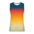 thumbnail image 4 of HOOMEUMY Men's Tie Dye Tank Top Summer Gradient Color Ombre Muscle Loose Fit Sleeveless Crew Neck Basic Tank Tops m_Multicolor XL, 4 of 4