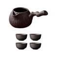 thumbnail image 1 of Tetera de cerámica Strade Fareast Limited Juego de tazas con asa lateral Negro, 1 of 8