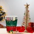thumbnail image 6 of Christmas Party Supplies Red Green Tableware Sets Large Merry Christmas Tablecloth Plates Napkins and Cups for Party Decorations, 6 of 8