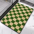 thumbnail image 2 of Large 20x32in Checkered Rug Runner | Non-Slip, Absorbent | Long Bathroom Mat in Soft Microfiber | Perfect for Bathroom Hallway, 2 of 5