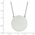 thumbnail image 2 of 14k White Gold .018 Gauge Circular Engravable Disc 18 Necklace XWM626/18, 2 of 2