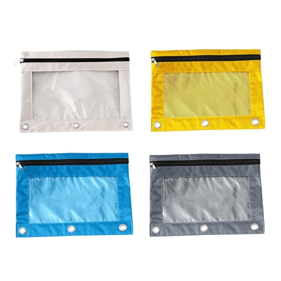 Pencil Pouch for 3 Ring Binder Clear Mesh Zippered Pencil Pouch, Essential Classroom Must Haves School Supplies Bulk School Essentials Organizer.