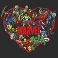 thumbnail image 2 of Women's Marvel Heroes Unite Heart  Graphic Tee Black Medium, 2 of 4