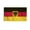 Official German Flag 3x5 ft Nylon Flag, variant on AGAS Small German State Ensign 12x18 inch Flag mounted onto 24 inch Wood Pole Printed Single Sided on Polyester Double Stitched Handheld Mini German Flag on Stick