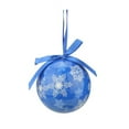thumbnail image 2 of Northlight 7ct Decoupage "Merry Christmas" Snowflake Shatterproof Ball Ornament Set 2.75" -, 2 of 3
