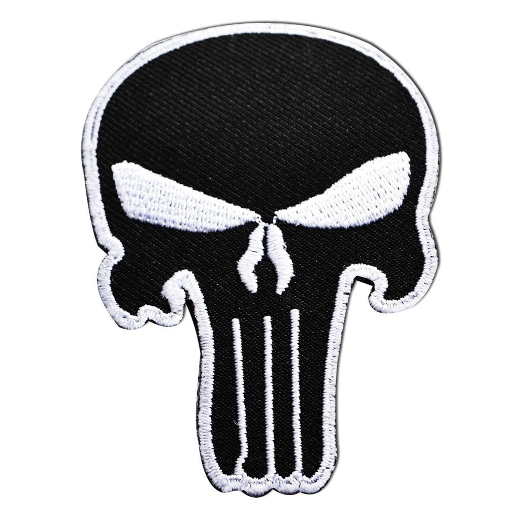 Punisher Skull Embroidered Iron On /Sew On Patch Badge APPLIQUE 