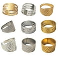 thumbnail image 3 of WE-POLUJ Finger Protector Thimble Rings Handworking Adjustable Household Sewing Tools, 3 of 19