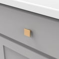 thumbnail image 3 of Heritage Designs: Tempo Collection Knob: 10 Pack - Brushed Brass - 1-3/16" Square Handle Pulls, Cabinet-Drawer-Dresser Hardware, Kitchen-Bathroom-Home, 3 of 8