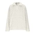thumbnail image 6 of PFRNLF Half Zip Fuzzy Fleece Sweatshirt for Women Soft Comfy Sherpa Pullover Winter Warm Sweatshirts, 6 of 7