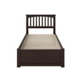 thumbnail image 2 of Mission Twin Extra Long Bed with Footboard and Twin Extra Long Trundle in Espresso, 2 of 8
