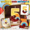 thumbnail image 4 of Whimsical Cake Topper, Gradient Rainbow Candles for Cakes, Number 5 Candle Rainbow Cake Topper for 5th Birthday Decorations, On Cloud 5 Birthday Decorations, Gradient Rainbow Number 5, 4 of 6