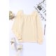 thumbnail image 4 of ABPHQTO Top color albaricoque con escote redondo y manga farol para mujer, 4 of 5