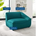 thumbnail image 3 of Modway Comprise Lounge Chair, Teal, 3 of 8