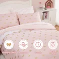 thumbnail image 4 of Amberspace gold foil Design 7-piece Bed in a Bag Comforter Set with Sheets,Pink/Bow Knot,Queen, 4 of 6
