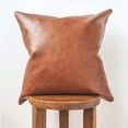 thumbnail image 2 of Yesfashion Faux Leather Pillow Covers, Modern Decorative Solid Lumbar Throw Pillow Covers for Bedroom Living Room, 2 of 9