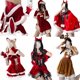 thumbnail image 2 of Disfraz de Papá Noel femenino de AniLV para fiesta de Navidad, vestido rojo de alce de nieve para niña, capa, pijama sexy, disfraz de Cosplay, 2 of 4
