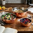 thumbnail image 5 of Kings County Tools Copper Mixing Bowls - 3 Piece Stainless Steel Nesting Bowl Set (Copper), 5 of 8