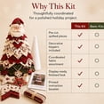 thumbnail image 6 of DIY Quilted Santa Christmas Tree Kit, Handmade Fabric Patchwork Ornament, Holiday Table Decor, Adult Sewing Craft Kit, Snowman Layered Tree, Quilting Gift,Poinsettia, 6 of 6