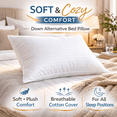 thumbnail image 2 of Continental Bedding Affinity Down Alternative Bed Pillow – Soft Plush Comfort, Breathable Cotton Cover, Fluffy Everyday Comfort Pillow for All Sleep Positions – King - 2 Pack, 2 of 7