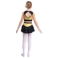 thumbnail image 4 of Doomiva Big Girls 2 Piece Dance Outfits Crop Top with Skirt Jazz Latin Ballroom Performance Dancewear Gold 10, 4 of 7