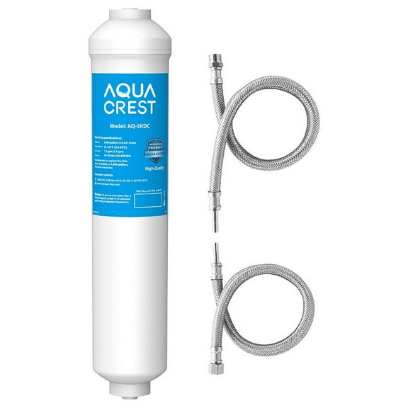 AQUA CREST 5KDC Under Sink Water Filtration System, Direct Connect Under Sink Water Filter, NSF/ANSI Tested 5K Gallons Ultra High Capacity, USA Tech
