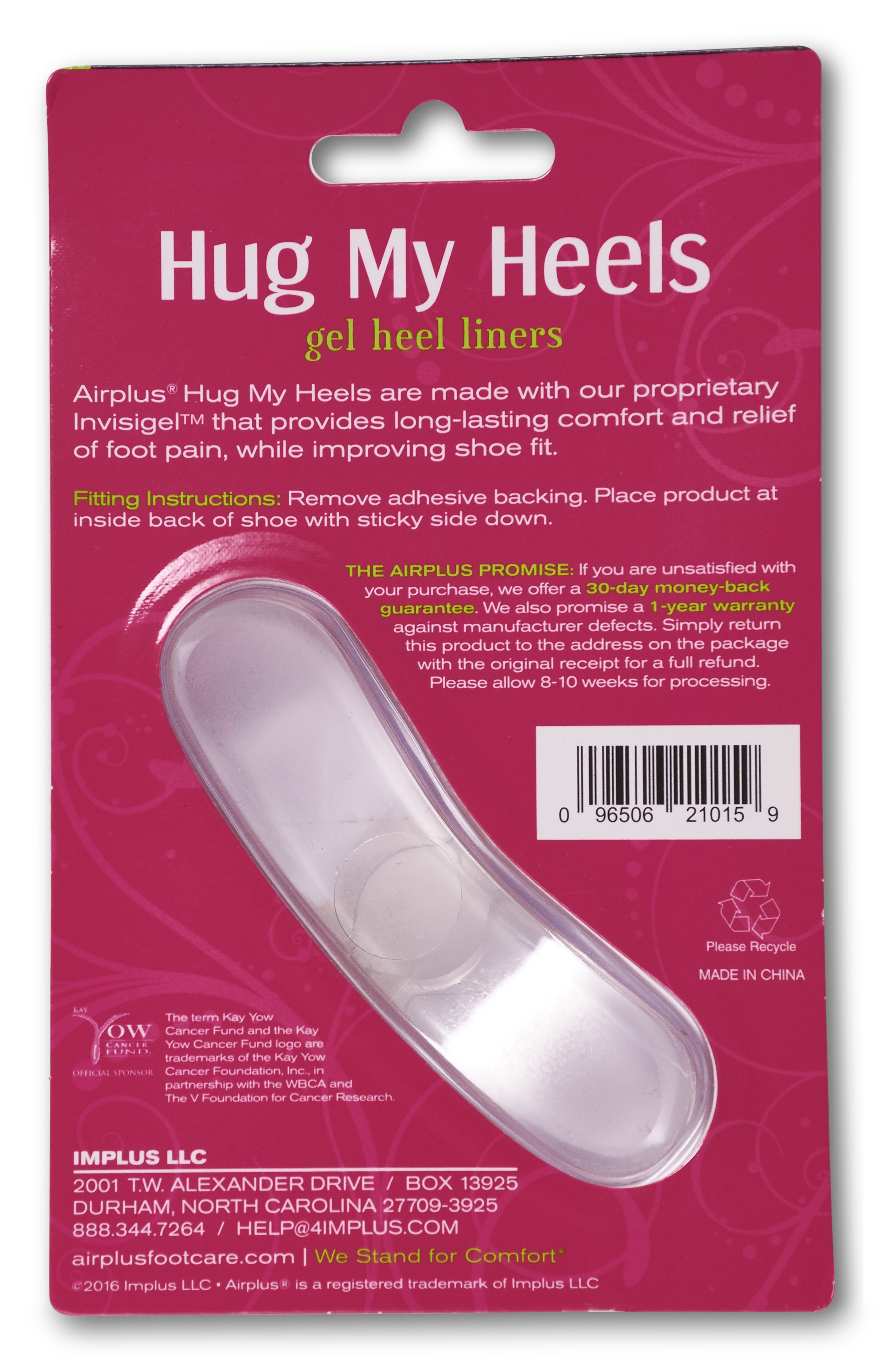 Airplus Invisigel Hug My Heels Cushion Liner Prevents Heel Slippage and Improves Fit, Womens, 1-Pair - image 5 of 5