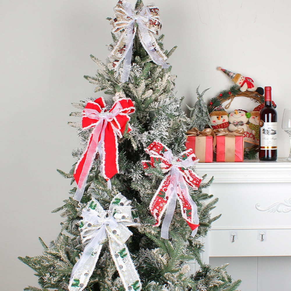 2pack Large Christmas Bows 14" X 8" Handmade Bows, Christmas Bows for