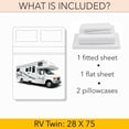 thumbnail image 5 of PRATYUX RV Twin 28” X 75” | 700-TC Percale Organic Cotton Sheet Set 15 inch Deep Pockets - Made for RV Motorhome Bunk Bed - White Percale Sheets, 5 of 7
