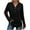 Black, variant on ABATAB Ribbed Knitted Hoodie for Women Soft Long Sleeve Button Sweatshirts with Hood Lightweight Drawstring Pullover Tops(X-Large,Purple)