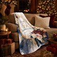 thumbnail image 3 of Blessed 50Th Golden Years Wedding, Cozy Botanical Garden Scene, Warm Flannel Blanket for Sunroom and Reading Nook, Garden Lovers Encouragement Gift, Artistic Home Decor, 3 of 9