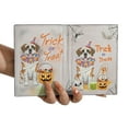 thumbnail image 3 of Trick or Treat Saint Bernard Funny Mummy Cosplay Pumpkin Candy Basket Travel Passport Wallet St Dog Lover PU Leather Passport Holder Cover - 12016, 3 of 5