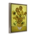 thumbnail image 4 of Stupell Industries Van Gogh Yellow Sunflowers Plants & Flowers Painting Brown Floater Framed Canvas Art Print Wall Art, 25 x 31, 4 of 10