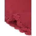 thumbnail image 6 of MODA NOVA Juniors Round Neck Casual Blouses Lace Floral Long Sleeve Chiffon Top Red XL, 6 of 6