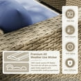 thumbnail image 3 of POTEBAN 7 Pieces Outdoor Patio Furniture Set, Grey Rattan Wicker Outdoor Conversation Sectional Sofa Set with Cushions for Backyard, Haze Blue, 3 of 9