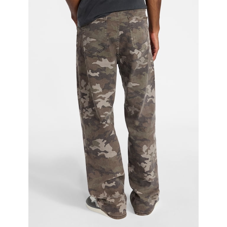 No Boundaries Men's Baggy Fit Jeans, Tonal Woodland Camo photo 3
