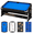blue, variant on 7ft Pool Table 4‑in‑1 with Dining Top, Air Hockey & Ping Pong – Black Family Game Table
