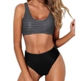 thumbnail image 1 of Augper Fashion Women's Sleeveless Printed Bikini Set Swimsuit Push-Up Padded Swimwear Swimsuit Beachwear, 1 of 7