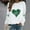 White, variant on St. Patrick's Day Sweatshirts for Women Shamrock Clover Printed Round Neck Long Sleeve Shirts Irish Blouse Casual Fashion Pullover Top Gray 4 XS