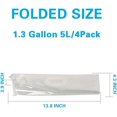 thumbnail image 3 of Bolsa de contenedor de agua plegable de 1,3 galones, jarra de almacenamiento de plástico transparente de grado alimenticio sin BPA para deportes, acampadas, montañismo,(1,3 galones, paquete, 3 of 5