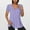 Purple, variant on Olyvenn Women's V Neck Lace Patchwork Eyelet Tops Short Sleeve Casual Shirts Blouses Spring Summer Clothes 2025 Green XXXL