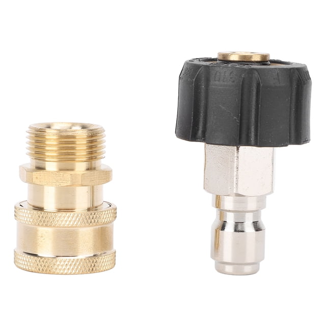 Pressure Washer Quick Connect Fittings, Easy To Use M22 To 1/4 In Pressure Washer Adapter Male Female for High Pressure Cleaning Rod 15mm 1/4 Inch to M22-15 Core