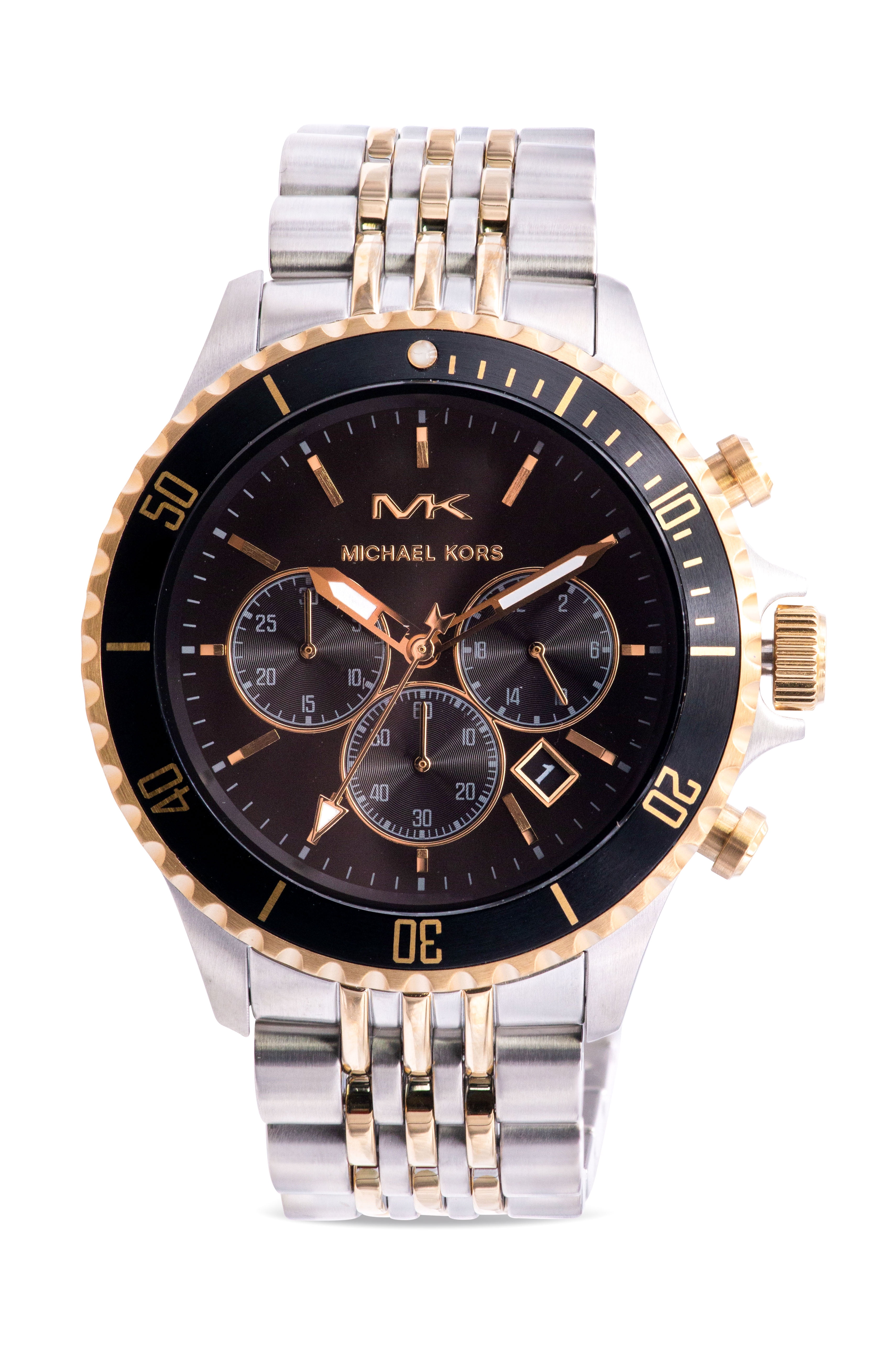 Michael Kors Brecken Chronograph Quartz Crystal Black Dial Men's