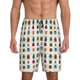 thumbnail image 1 of Balery Cartoon Insects Pantalones cortos de pijama de punto de algodón para hombre con cinturilla y bolsillos-Small, 1 of 6