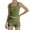 Army Green, variant on Aihuaihua Women's Casual Solid Color Slim Fit Tank Top and High Waist Shorts Two Piece Summer Outfit