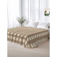 thumbnail image 6 of Twin Flat Sheet Only Fall Brown Beige Buffalo Plaid Soft Microfiber Cooling Bedding Sheets Rustic Check Minimalist Art Flat Bed Sheet for Hotel,Home Decor, 6 of 9