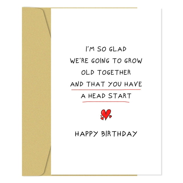 Tarjeta de cumpleaños divertida y romántica Zoytonky 20 x 13,5 cm